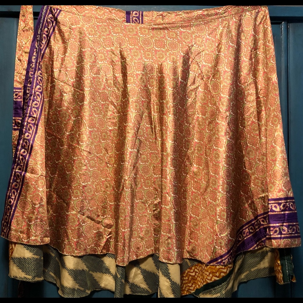 DGY XL Ankle reversible sari skirt